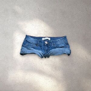 No Boundaries Ultra Low Rise Micro Denim Shorts